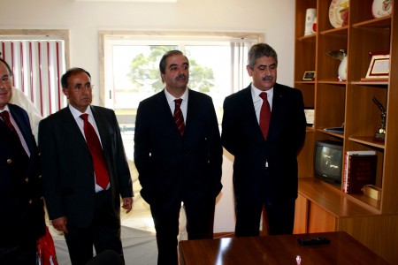 Luís Filipe Vieira, José Lacão, Rui Magalhães e Alcino António no Gabinete da Direcção